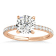 Diamond Single Row Hidden Halo Engagement Ring 18k Rose Gold (0.25ct)