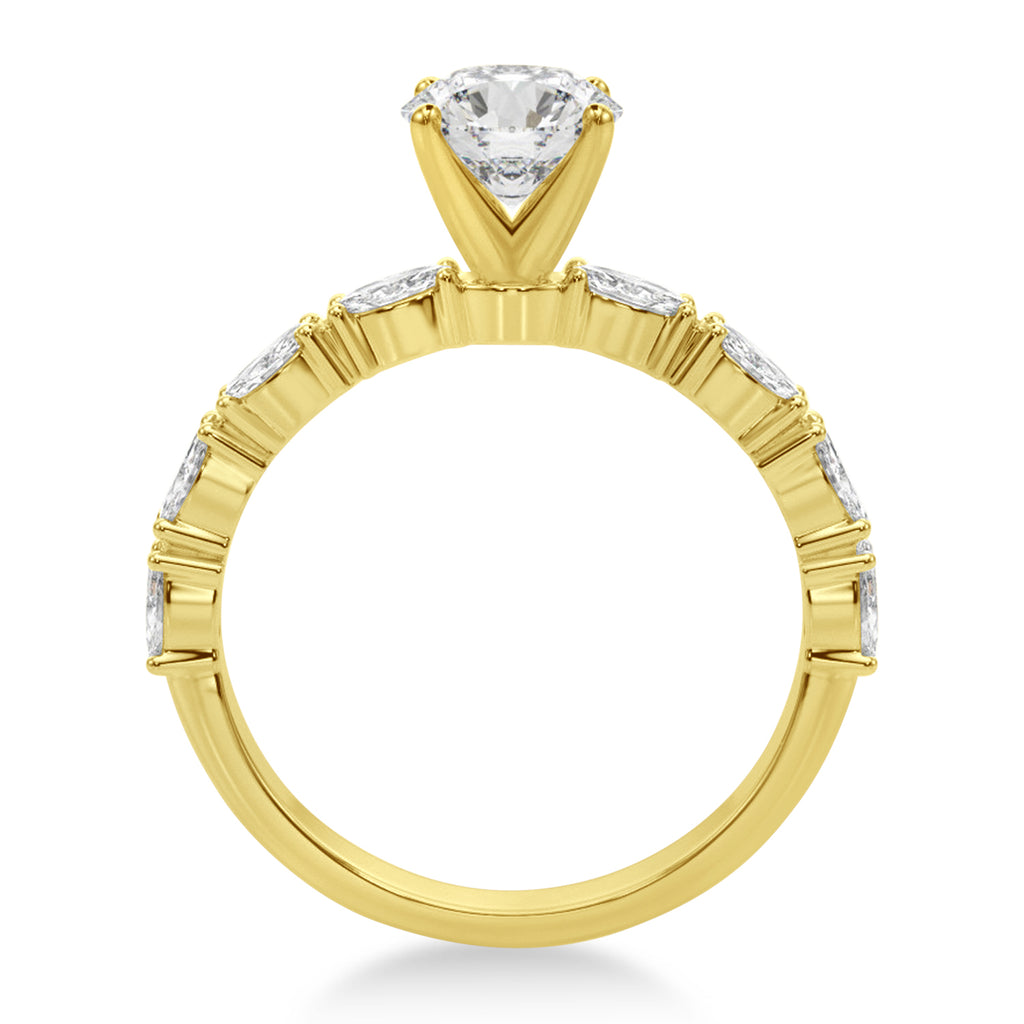 Diamond Marquise Engagement Ring 14k Yellow Gold (0.63ct)