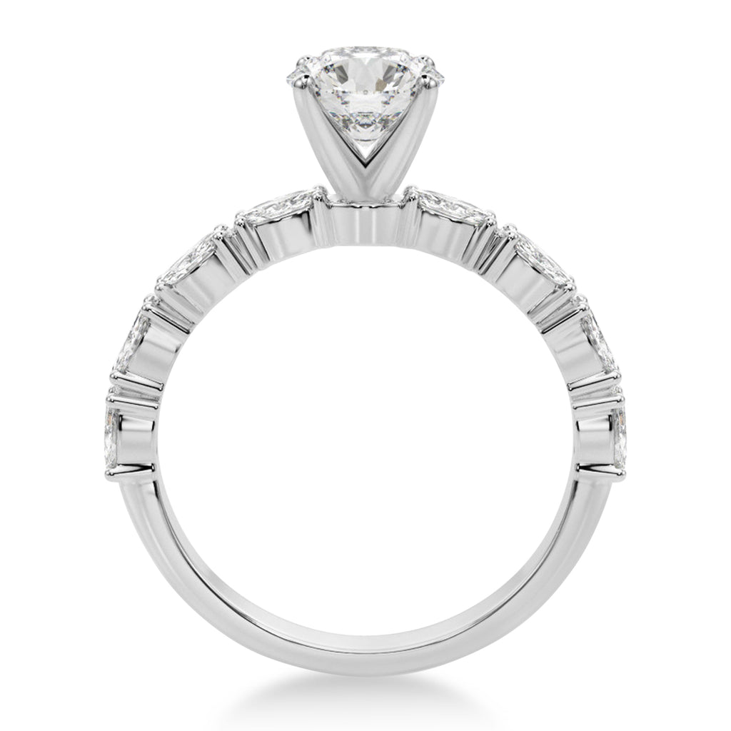 Lab Diamond Marquise Engagement Ring 14k White Gold (0.63ct)