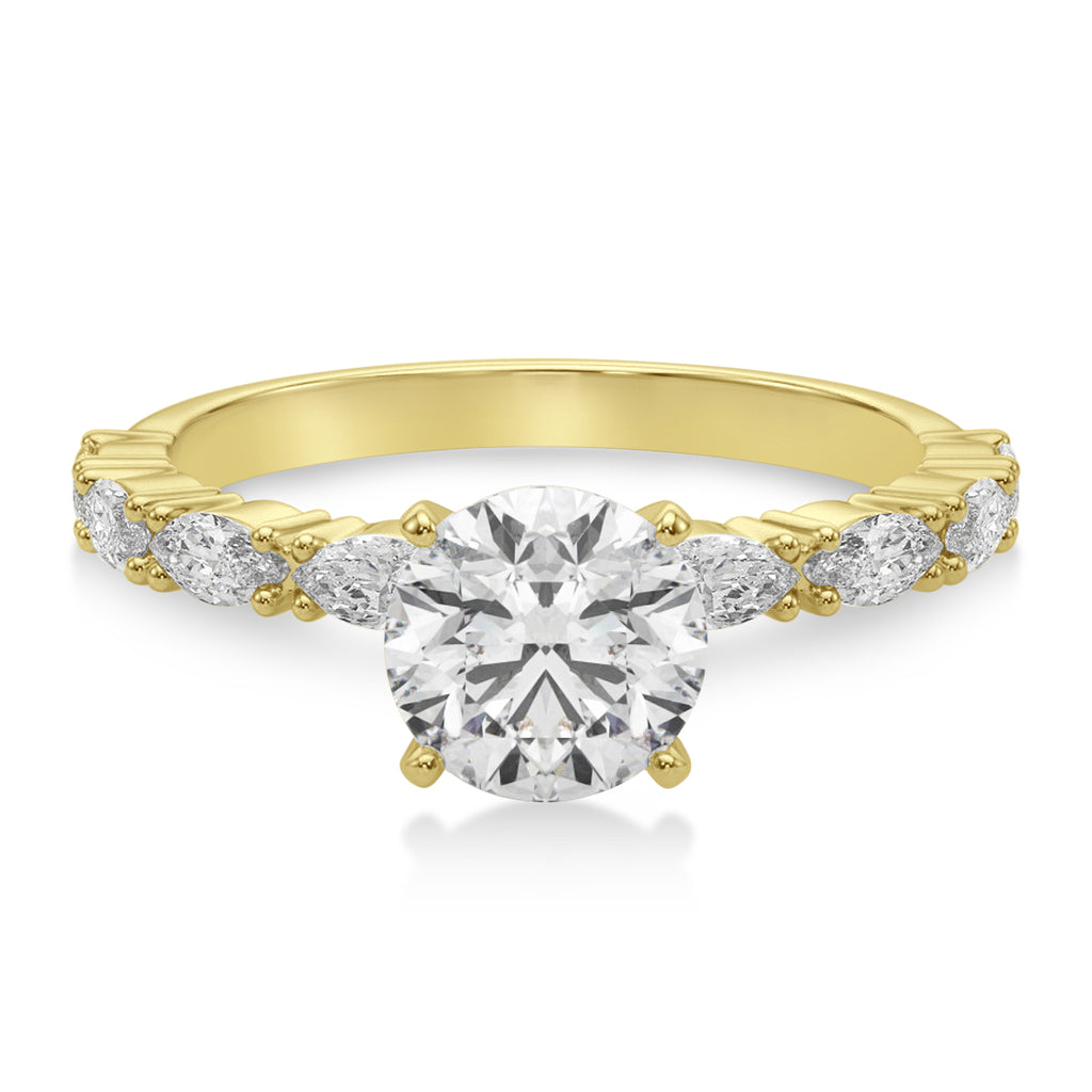 Lab Grown Diamond Marquise Engagement Ring 14k Yellow Gold (0.63ct)