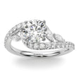 Swirl Design Lab Diamond & Marquise Engagement Ring in Palladium (0.63ct)