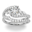 Swirl Design Lab Diamond & Marquise Bridal Set 14K White Gold (0.96ct)