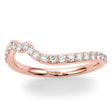 Contoured Lab Diamond Wedding Band Ring 18K Rose Gold (0.33ct)