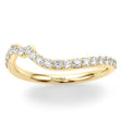 Contoured Lab Diamond Wedding Band Ring 18K Yellow Gold (0.33ct)