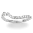 Contoured Lab Diamond Wedding Band Ring in Platinum (0.33ct)