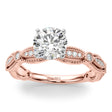 Antique Style Lab Diamond Engagement Ring 18K Rose Gold (0.20ct)