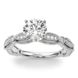 Antique Style Diamond Engagement Ring in Palladium (0.20ct)