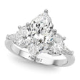 Marquise Moissanite & Lab Diamond Engagement Ring 18K White Gold (4.18ct)