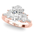 Oval Lab Diamond Engagement Ring 14K Rose Gold (4.18ct)