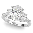 Oval Lab Diamond Engagement Ring 14K White Gold (4.18ct)