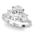 Oval Lab Diamond Engagement Ring in Palladium (4.18ct)
