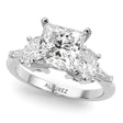 Princess Cut Lab Grown Diamond Engagement Ring 14K White Gold (4.18ct)