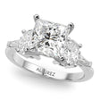 Princess Cut Lab Diamond Engagement Ring in Platinum (4.18ct)
