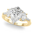 Pear Moissanite & Lab Diamond Engagement Ring 14K Yellow Gold (4.18ct)