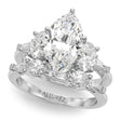 Marquise Moissanite Diamond Engagement Ring Bridal Set in Platinum (4.93ct)
