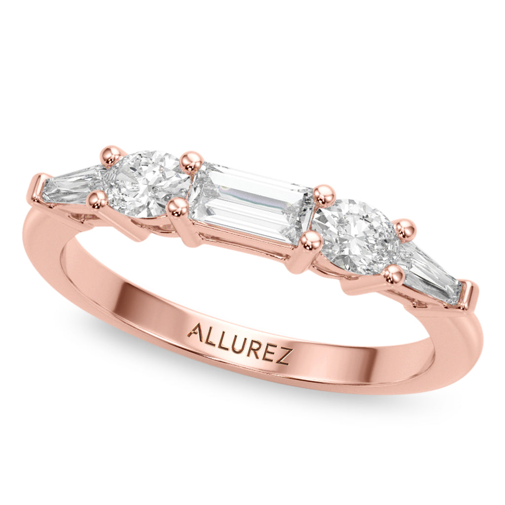 Pear Lab Diamond Engagement Ring Bridal Set 18K Rose Gold (4.93ct)