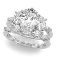 Pear Moissanite Diamond Engagement Ring Bridal Set 14K White Gold (4.93ct)
