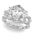 Pear Moissanite Diamond Engagement Ring Bridal Set in Platinum (4.93ct)