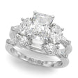 Radiant Lab Diamond Engagement Ring Bridal Set in Platinum (4.93ct)