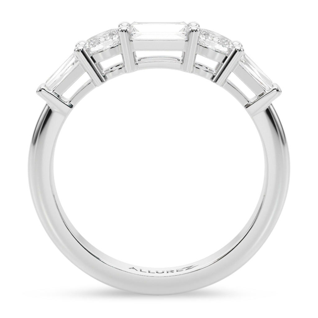 Radiant Lab Diamond Engagement Ring Bridal Set in Platinum (4.93ct)