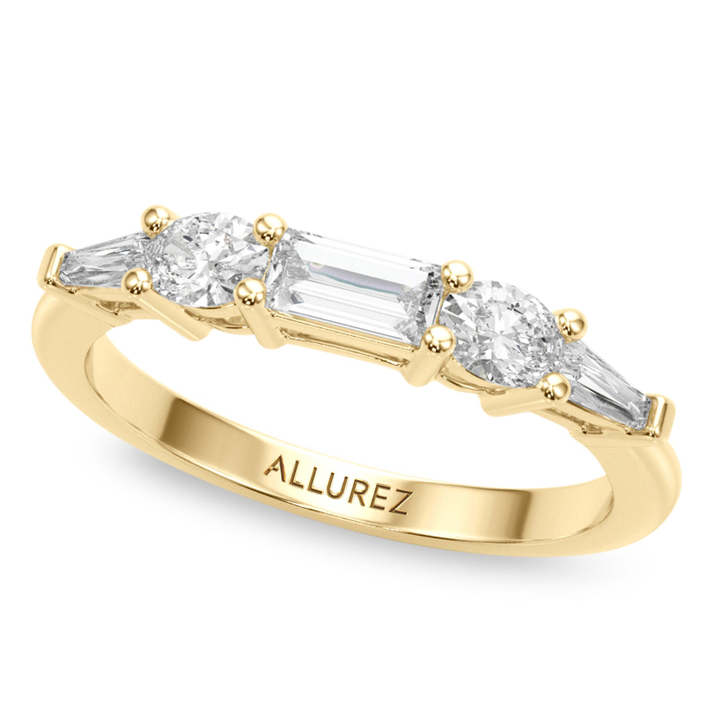 Radiant Moissanite Diamond Engagement Ring Bridal Set 14K Yellow Gold (4.93ct)