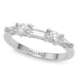 Baguette & Oval Lab Diamond Wedding Ring Band 18K White Gold (0.75ct)