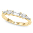 Baguette & Oval Lab Diamond Wedding Ring Band 18K Yellow Gold (0.75ct)