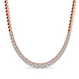 Lab Diamond Graduated Tennis Necklace 14k Rose Gold (3.00ct)
