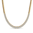 Lab Diamond Graduated Tennis Necklace 18k Yellow Gold (5.00ct)