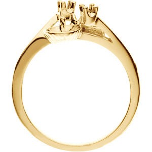 Bypass Freshwater Pearl & Diamond Ring 14k Yellow Gold (6.0mm)