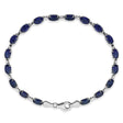 Lab Grown Blue Sapphire Bracelet 14K White Gold (0.56ct)
