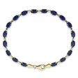 Lab  Blue Sapphire Bracelet 14K Yellow Gold (0.56ct)