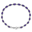 Natural Amethyst Bracelet 14K White Gold (0.44ct)