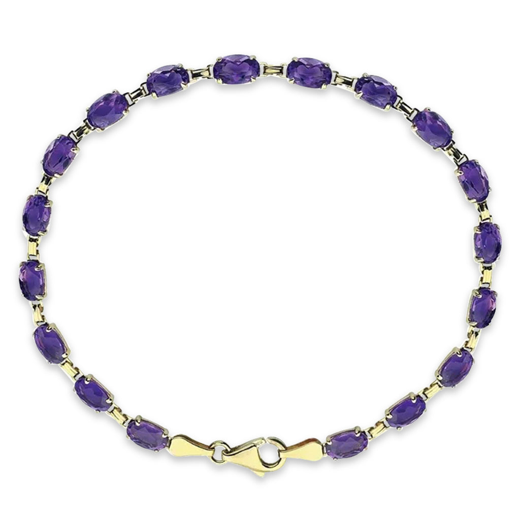 Natural Amethyst Bracelet 14K Yellow Gold (0.44ct)