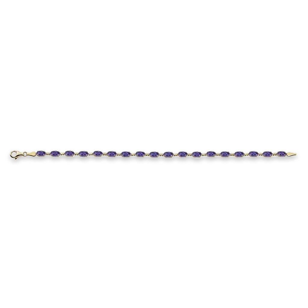 Natural Amethyst Bracelet 14K Yellow Gold (0.44ct)