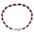 Lab  Ruby Bracelet 14K White Gold (0.60ct)