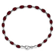 Natural Mozambique Garnet Bracelet 14K White Gold (0.58ct)