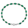 Lab Grown Emerald Bracelet 14K White Gold (0.39ct)