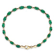 Lab  Emerald Bracelet 14K Yellow Gold (0.39ct)