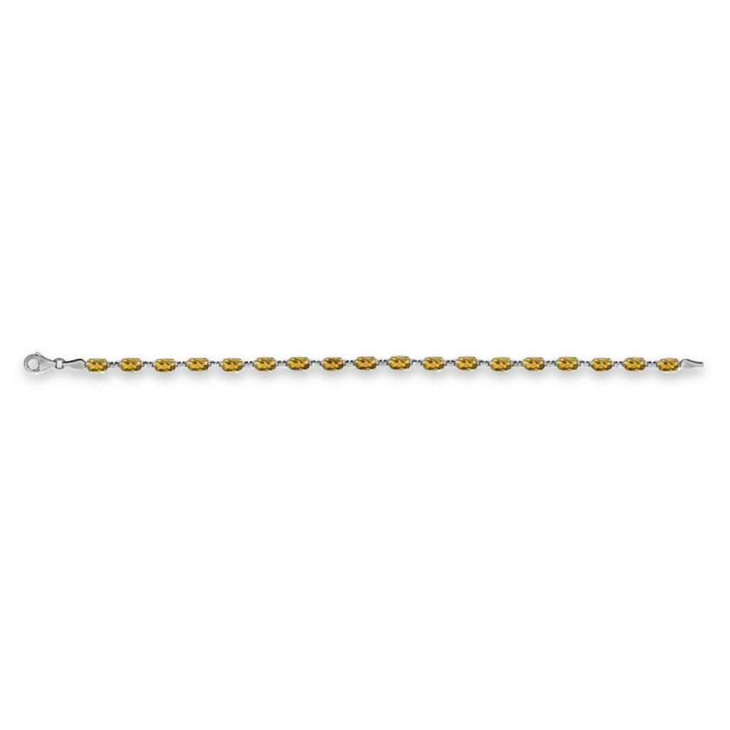 Natural Citrine Bracelet 14K White Gold (0.44ct)