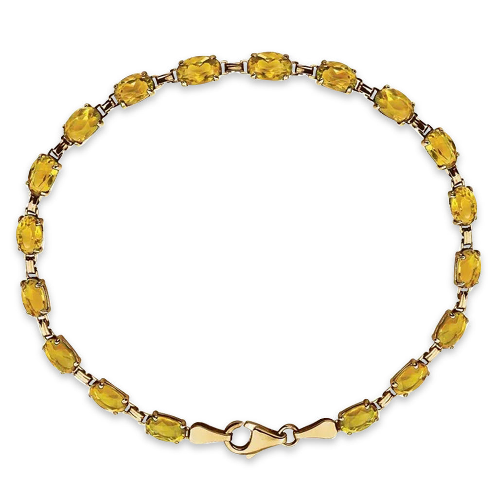 Natural Citrine Bracelet 14K Yellow Gold (0.44ct)