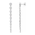 Lab Diamond Graduated Earrings 14K White Gold (1.75ct)
