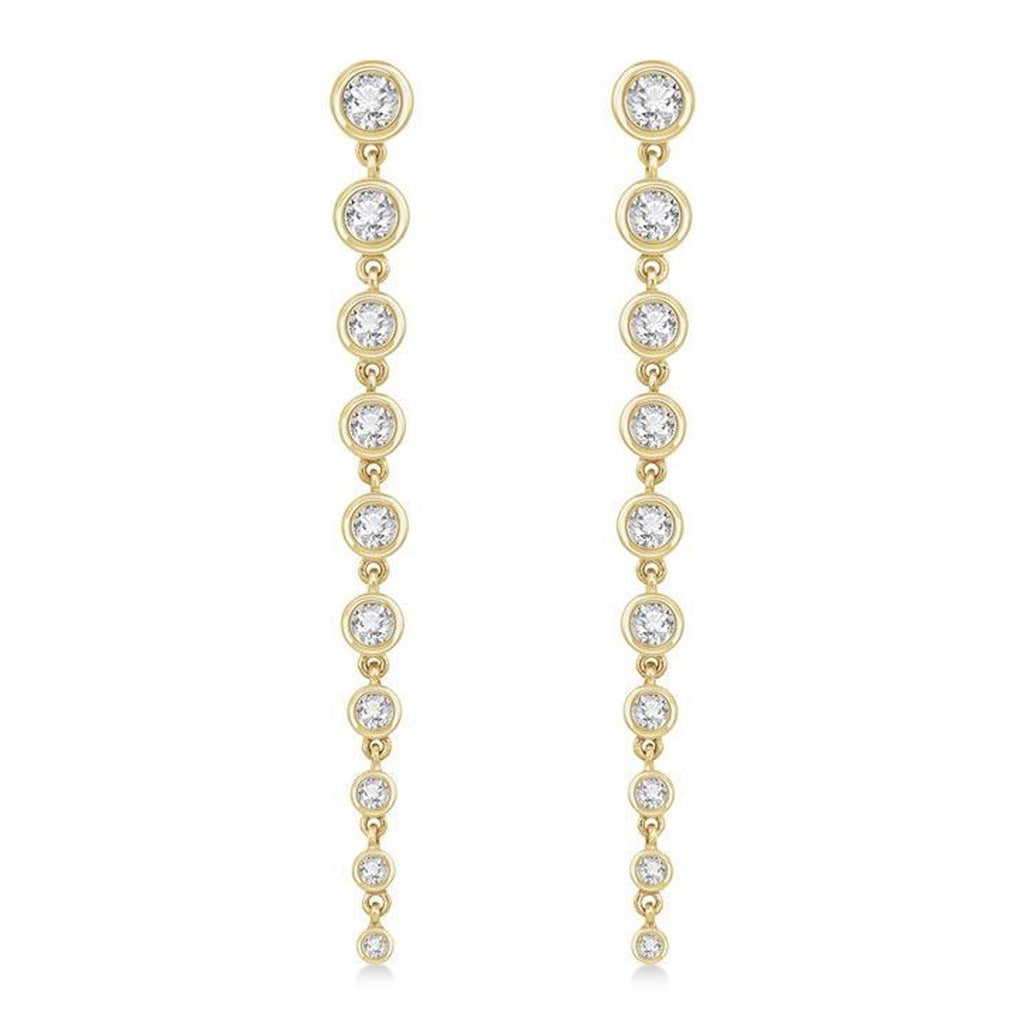 Lab-Grown Diamond Graduated Earrings 14K Yellow Gold (2.00ct)