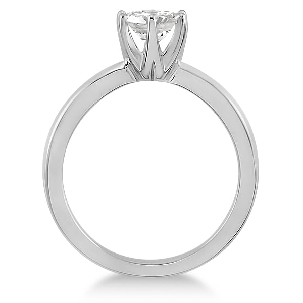 Round Solitaire Moissanite Engagement Ring 14K White Gold 2.50ctw