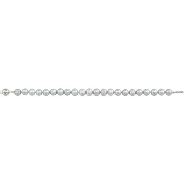 Cultured Freshwater Pearl Bracelet Sterling Silver (8mm)
