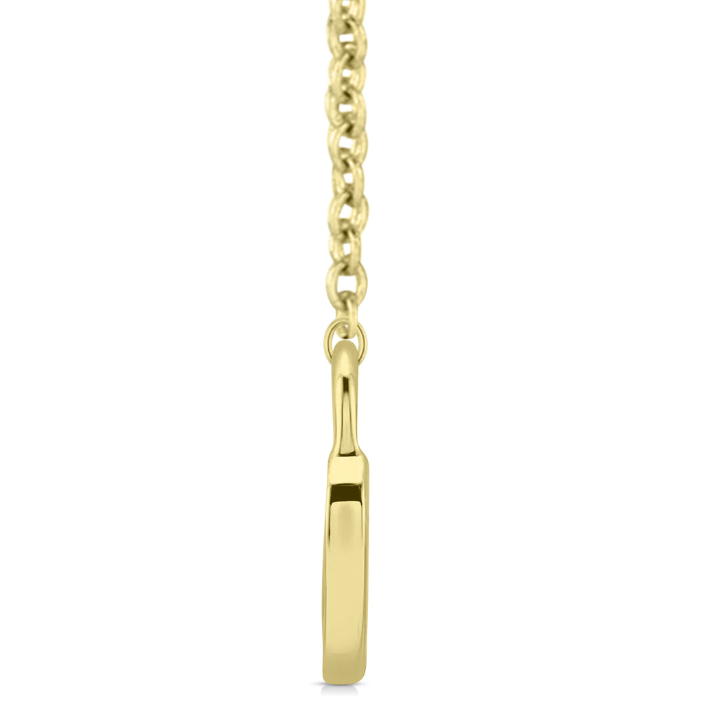 Enamel Heart Pendant Necklace 14K Yellow Gold