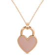 Enamel Heart Pendant Necklace 14K Rose Gold