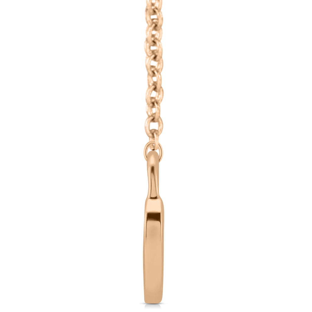 Enamel Heart Pendant Necklace 14K Rose Gold