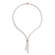 Lab  Diamond Lariat Necklace 14K Rose Gold (26.2ct)