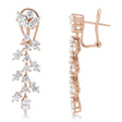 Marquise Lab-Grown Diamond Chandelier Earrings 14K Rose Gold (4.25ct)